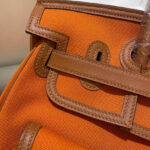 Hermes Birkin 35 Canvas & Swift Leather Cargo Orange